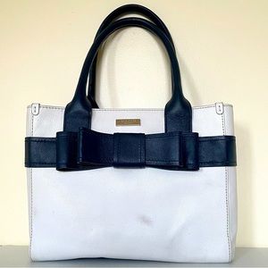 Kate Spade white and navy leather bag